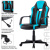 Кресло компьютерное BRABIX "Stripe GM-202", экокожа, черное/голубое, 532509 за 7&nbsp;197 ₽. Кресла игровые. Доставка по России. Без переплат!