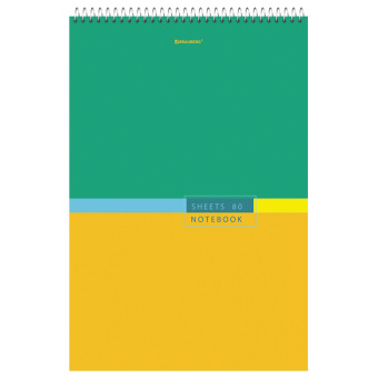 Блокнот БОЛЬШОЙ ФОРМАТ А4 198х297 мм, 80 л., гребень, жесткая подложка, клетка, BRAUBERG, "Color", 114356 за 139 ₽. Блокноты. Доставка по России. Без переплат!