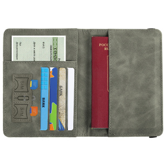 Обложка для паспорта и документов с защитой от считывания, 9 карманов, резинка, экокожа, серая, BRAUBERG, 238749 за 218 ₽. Обложки для паспорта. Доставка по России. Без переплат!