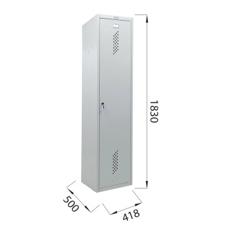 Шкаф металлический для одежды ПРАКТИК "ML/LS-11-40D", 2 отделения, 1830х400х500 мм, 23 кг, разборный, S23099403902 за 13&nbsp;833 ₽. Шкафы для одежды. Доставка по России. Без переплат!