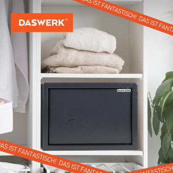 Сейф мебельный DASWERK (ДАСВЕРК) SC-250KL (250х350х250 мм), ключевой замок, графит, 291342 за 4&nbsp;655 ₽. Сейфы мебельные, офисные. Доставка по России. Без переплат!