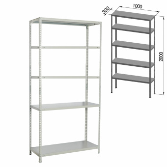 Стеллаж металлический BRABIX "MS Plus-200/30-5", 2000х1000х300 мм, 5 полок, регулируемые опоры, 291108, S241BR163502 за 7&nbsp;706 ₽. Стеллажи металлические универсальные. Доставка по России. Без переплат!