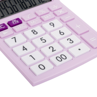 Калькулятор настольный BRAUBERG ULTRA PASTEL-12-PR (192x143 мм), 12 разрядов, двойное питание, СИРЕНЕВЫЙ, 250505 за 884 ₽. Калькуляторы настольные. Доставка по России. Без переплат!