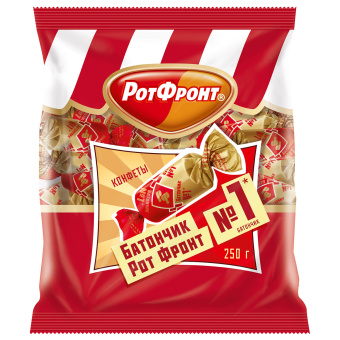 Конфеты шоколадные РОТ ФРОНТ "Батончики", 250 г, пакет, РФ04274 за 184 ₽. Конфеты фасованные. Доставка по России. Без переплат!