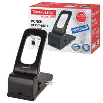 Дырокол металлический МОЩНЫЙ BRAUBERG "Heavy duty", до 100 л., черный, 226869 за 4&nbsp;111 ₽. Дыроколы мощные. Доставка по России. Без переплат!
