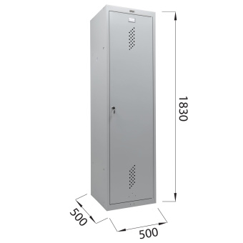 Шкаф металлический для одежды BRABIX "LK 11-50", УСИЛЕННЫЙ, 2 отделения, 1830х500х500 мм, 22 кг, 291132, S230BR404102 за 15&nbsp;627 ₽. Шкафы для одежды. Доставка по России. Без переплат!