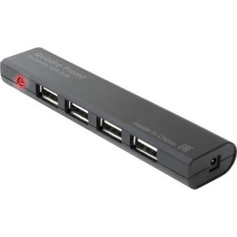 Хаб USB 2.0, 4 порта, черный, DEFENDER QUADRO PROMT, 83200 за 579 ₽. Хабы (разветвители) USB. Доставка по России. Без переплат!