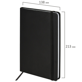 Блокнот А5 138x213 мм, BRAUBERG "Basic", под кожу, 80 л., клетка, черный, 116227 за 284 ₽. Бизнес-блокноты и бизнес-тетради. Доставка по России. Без переплат!