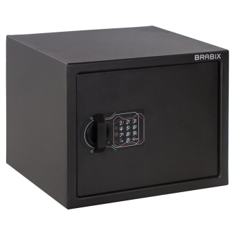 Сейф мебельный BRABIX "SF-280EL", 280х350х300 мм, электронный замок, черный, 291149, S103BR212414 за 7&nbsp;772 ₽. Сейфы мебельные, офисные. Доставка по России. Без переплат!