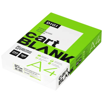 Бумага для цветной лазерной печати А4, ПЛОТНАЯ 160 г/м2, 250 л., CARTBLANK DIGI, 145% (CIE) за 780 ₽. Бумага для цветной лазерной печати. Доставка по России. Без переплат!