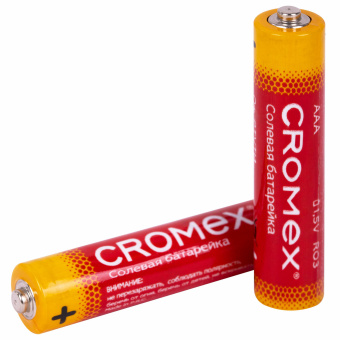 Батарейки солевые "мизинчиковые" КОМПЛЕКТ 10+1 шт., CROMEX (КРОМЕКС) Super Heavy Duty, AAA (R03, 24A), блистер, 456257 за 127 ₽. Батарейки. Доставка по России. Без переплат!