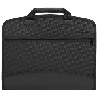 Папка-портфель пластиковая BRAUBERG А4+ (375х305х60 мм), 4 отделения, 2 кармана, на молнии, черный, 225169 за 2 310 ₽. Портфели пластиковые. Доставка по России. Без переплат!
