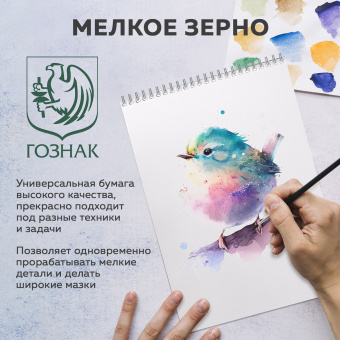 Бумага для акварели А3, 30 л., 270 г/м2, мелкое зерно, BRAUBERG ART CLASSIC, "Мандарины", 114402 за 506 ₽. Альбомы и бумага для акварели и масла. Доставка по России. Без переплат!