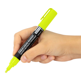 Маркер меловой CHALK LIQUID MARKER, ЖЕЛТЫЙ, 3 мм, стираемый, BRAUBERG "CHALK", 152590 за 94 ₽. Маркеры меловые. Доставка по России. Без переплат!