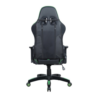 Кресло компьютерное BRABIX "GT Carbon GM-120", две подушки, экокожа, черное/зеленое, 531929 за 16 611 ₽. Кресла игровые. Доставка по России. Без переплат!