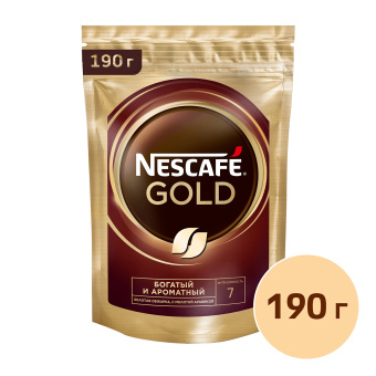 Кофе молотый в растворимом NESCAFE "Gold" 190 г, сублимированный, 12403031 за 737 ₽. Кофе растворимый. Доставка по России. Без переплат!