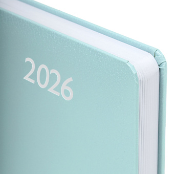 Ежедневник датированный 2026, А5, 138x213 мм, BRAUBERG "Profile", балакрон, мятный, 117074 за 136 ₽. Ежедневники с покрытием "под кожу и ткань". Доставка по России. Без переплат!