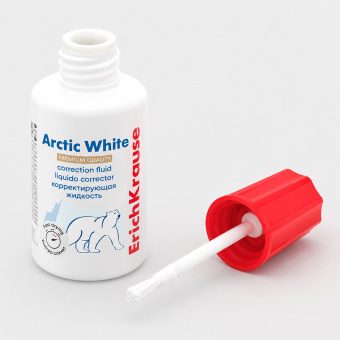 Корректирующая жидкость ERICH KRAUSE "Arctic White", 20 мл, экстра-белизна, флакон с кисточкой, 6 за 92 ₽. Корректирующие жидкости. Доставка по России. Без переплат!