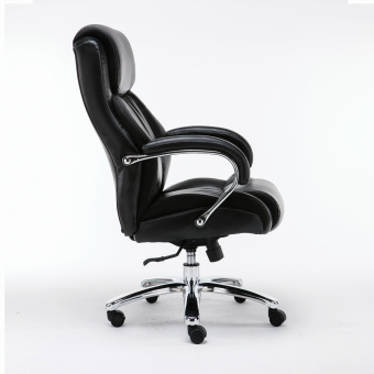Кресло офисное BRABIX PREMIUM "Status HD-003", нагрузка до 250 кг, рециклированная кожа, хром, черное, 531821 за 37 350 ₽. Кресла повышенных нагрузок. Доставка по России. Без переплат!