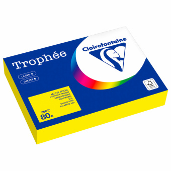 Бумага цветная CLAIREFONTAINE, А4, 80 г/м2, 500 л., интенсив, ярко-желтый, Франция, 1877C, 1877PC за 1 431 ₽. Бумага цветная форматная. Доставка по России. Без переплат!