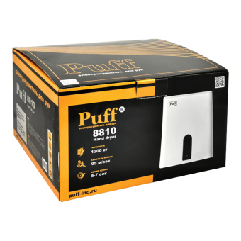 Сушилка для рук PUFF-8810, 1200 Вт, пластик, белая, 1401.376 за 16&nbsp;921 ₽. Сушилки для рук. Доставка по России. Без переплат!