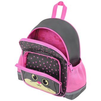 Рюкзак BRAUBERG KIDS PLAY детский, 1 отделение, 3 кармана, "Серый котенок", 29х23х12 см, 274429 за 973 ₽. Рюкзаки для дошкольников. Доставка по России. Без переплат!