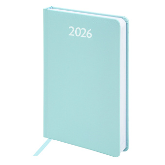 Ежедневник датированный 2026, А5, 138x213 мм, BRAUBERG "Profile", балакрон, мятный, 117074 за 136 ₽. Ежедневники с покрытием "под кожу и ткань". Доставка по России. Без переплат!