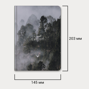 Ежедневник недатированный с резинкой А5 145х203 мм, BRAUBERG, твердый, 128 л., "Forest", 116287 за 264 ₽. Ежедневники с твердой обложкой. Доставка по России. Без переплат!