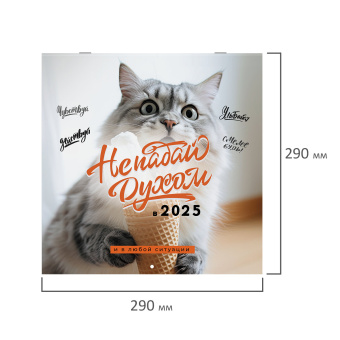 Календарь настенный перекидной на 2025 г., BRAUBERG, 12 листов, 29х29 см, "Не падай духом", 116163 за 36 ₽. Календари настенные. Доставка по России. Без переплат!
