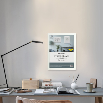 Рамка 30х40 см небьющаяся, аналог IKEA, багет 21 мм, МДФ, BRAUBERG "Idea", белая, 391372 за 431 ₽. Рамки для дипломов, сертификатов, грамот, фотографий. Доставка по России. Без переплат!