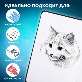Скетчбук, белая бумага 140 г/м2 130х210 мм, 80 л., КОЖЗАМ, застежка, BRAUBERG ART CLASSIC, черный, 116461 за 449 ₽. Альбомы, скетчбуки и бумага для графики и эскизов. Доставка по России. Без переплат!