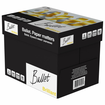 Бумага офисная А4, 80 г/м2, 500 л., марка А, BALLET BRILLIANT, Россия, 165% (CIE) за 606 ₽. Бумага белая марок А, В, С. Доставка по России. Без переплат!