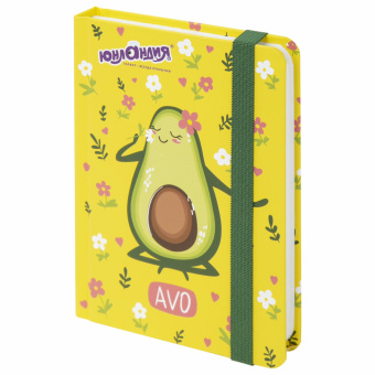 Блокнот с резинкой в клетку 96 л., МАЛЫЙ ФОРМАТ А6 (109х148 мм), твердая обложка, ЮНЛАНДИЯ, "Авокадо", 113745 за 159 ₽. Блокноты в книжном переплете. Доставка по России. Без переплат!