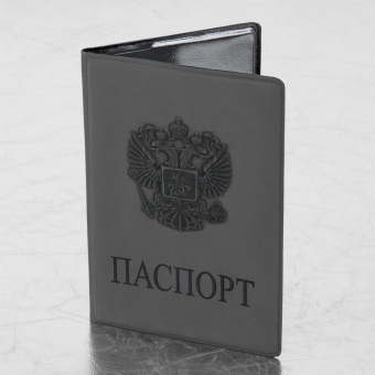 Обложка для паспорта, мягкий полиуретан, "Герб", светло-серая, STAFF, 237610 за 120 ₽. Обложки для паспорта. Доставка по России. Без переплат!