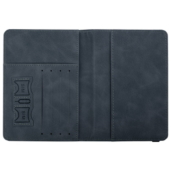 Обложка для паспорта и документов с защитой от считывания, 9 карманов, резинка, экокожа, темно-голубая, BRAUBERG, 238752 за 215 ₽. Обложки для паспорта. Доставка по России. Без переплат!