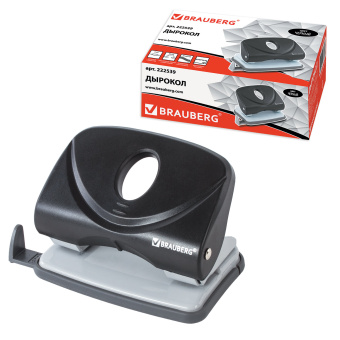 Дырокол BRAUBERG "Original", до 20 листов, черный, 222539 за 392 ₽. Дыроколы настольные. Доставка по России. Без переплат!