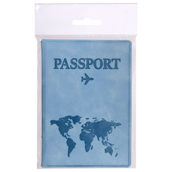Обложка для паспорта "Passport Map", мягкая экокожа, голубая, STAFF, 238877 за 110 ₽. Обложки для паспорта. Доставка по России. Без переплат!