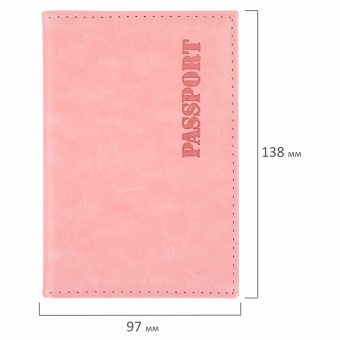 Обложка для паспорта экокожа, мягкая вставка изолон, "PASSPORT", розовая, STAFF "Profit", 238409 за 137 ₽. Обложки для паспорта. Доставка по России. Без переплат!
