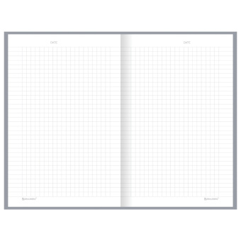 Блокнот А5 134х206 мм, 80 л., твёрдый, клетка, BRAUBERG "Minimal", серый, 116437 за 163 ₽. Блокноты. Доставка по России. Без переплат!