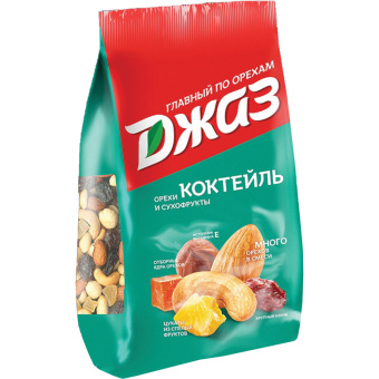 Орехи и сухофрукты ДЖАЗ "Коктейль", фундук, кешью, миндаль, папайя, ананас, изюм, 300 г, 76 за 591 ₽. Орехи и сухофрукты. Доставка по России. Без переплат!