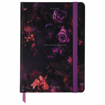 Блокнот с резинкой в клетку 96 л., А5 145х203 мм, твердая обложка с фольгой, BRAUBERG, "Цветы", 116327 за 243 ₽. Блокноты в книжном переплете. Доставка по России. Без переплат!