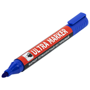Маркер перманентный ULTRA MARKER, СИНИЙ, 3,5 мм, с клипом, BRAUBERG, 152206 за 38 ₽. Маркеры перманентные. Доставка по России. Без переплат!