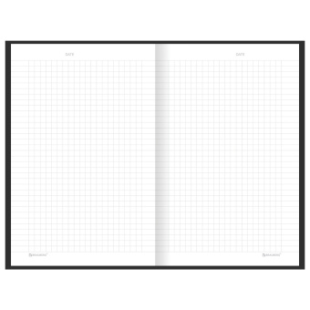 Блокнот А5 134х206 мм, 80 л., твёрдый, клетка, BRAUBERG "Minimal", черный, 116436 за 163 ₽. Блокноты. Доставка по России. Без переплат!