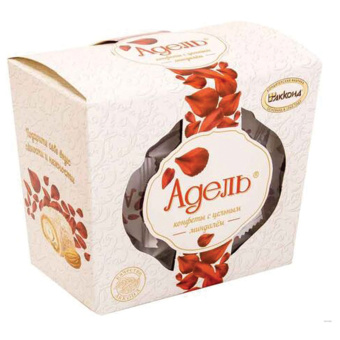 Конфеты АККОНД "Адель" с цельным миндалём в кокосовой стружке, 150 г за 297 ₽. Конфеты в коробках. Доставка по России. Без переплат!