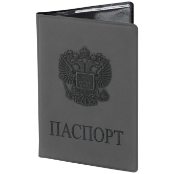 Обложка для паспорта, мягкий полиуретан, "Герб", светло-серая, STAFF, 237610 за 120 ₽. Обложки для паспорта. Доставка по России. Без переплат!