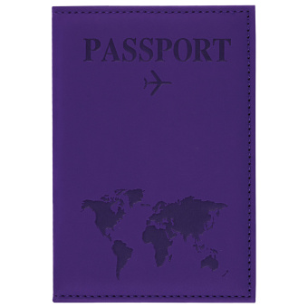 Обложка для паспорта "Passport map", экокожа soft-touch, фиолетовая, STAFF, 238762 за 109 ₽. Обложки для паспорта. Доставка по России. Без переплат!