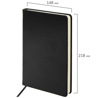 Блокнот А5 (148х218 мм), BRAUBERG "Income", 128 л., гладкий кожзаменитель, клетка, черный, 125208 за 573 ₽. Бизнес-блокноты и бизнес-тетради. Доставка по России. Без переплат!