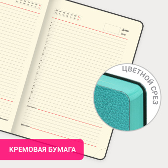 Ежедневник недатированный А5 (138х213 мм) BRAUBERG "Stylish", кожзам, гибкий, 160 л., бирюзовый, 111862 за 574 ₽. Ежедневники с покрытием "под кожу и ткань". Доставка по России. Без переплат!