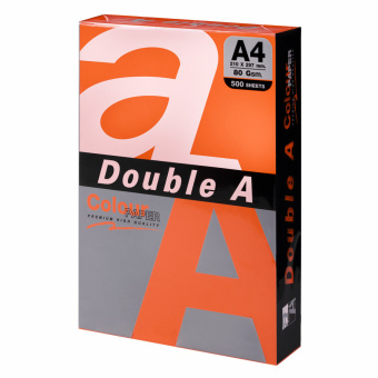 Бумага цветная DOUBLE A, А4, 80 г/м2, 500 л, интенсив, оранжевая за 1 410 ₽. Бумага цветная форматная. Доставка по России. Без переплат!