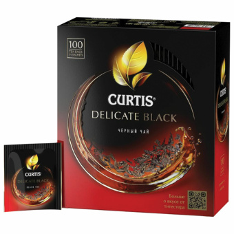 Чай CURTIS "Delicate Black" черный, 100 пакетиков в конвертах по 1,7 г, 101014 за 426 ₽. Чай пакетированный. Доставка по России. Без переплат!